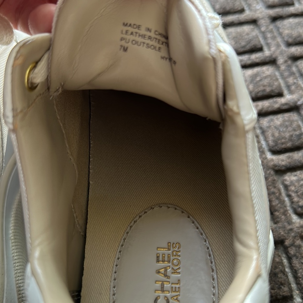 Michael Kors Felicia Platform Sneakers - White/Beige - Picture 4 of 8
